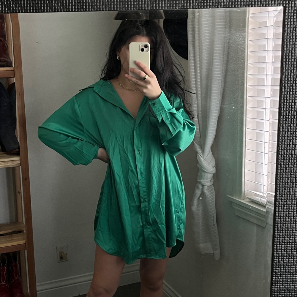Green Princess Polly Button up